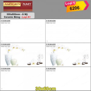 Gạch 30x60 Á Mỹ 6206