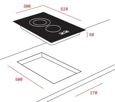 Bản vẽ kỹ thuật bếp TEKA Space IRF 3200 10210170 điện từ