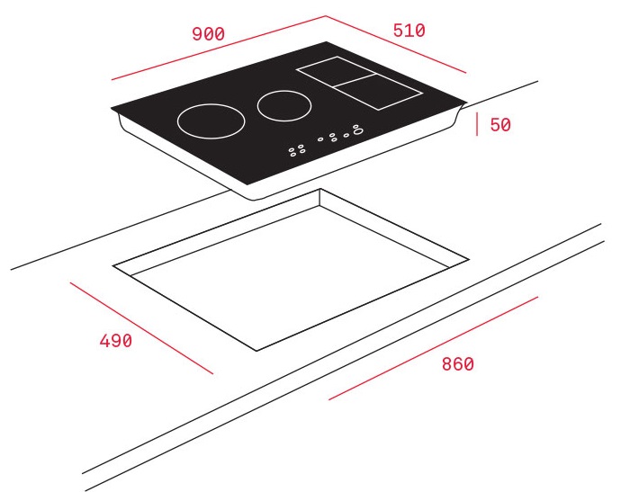 Bản vẽ kỹ thuật bếp TEKA IRF 9480 TFT TABLET 10210184 điện từ