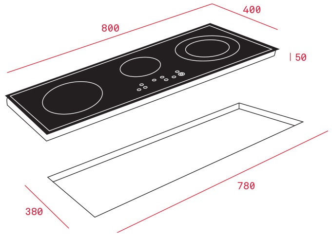 Bản vẽ kỹ thuật bếp TEKA IZ 8300 HS 10210204 điện từ