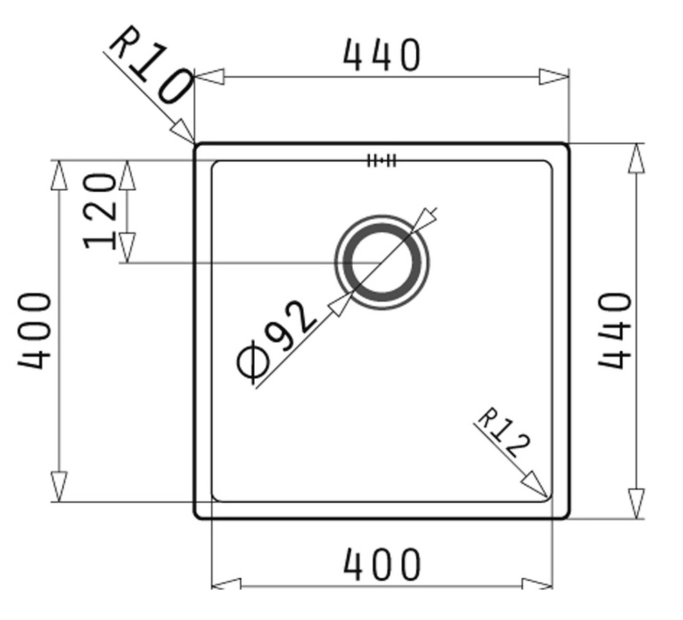 Bản vẽ kỹ thuật chậu rửa chén bát HMH 101027701 Bosch