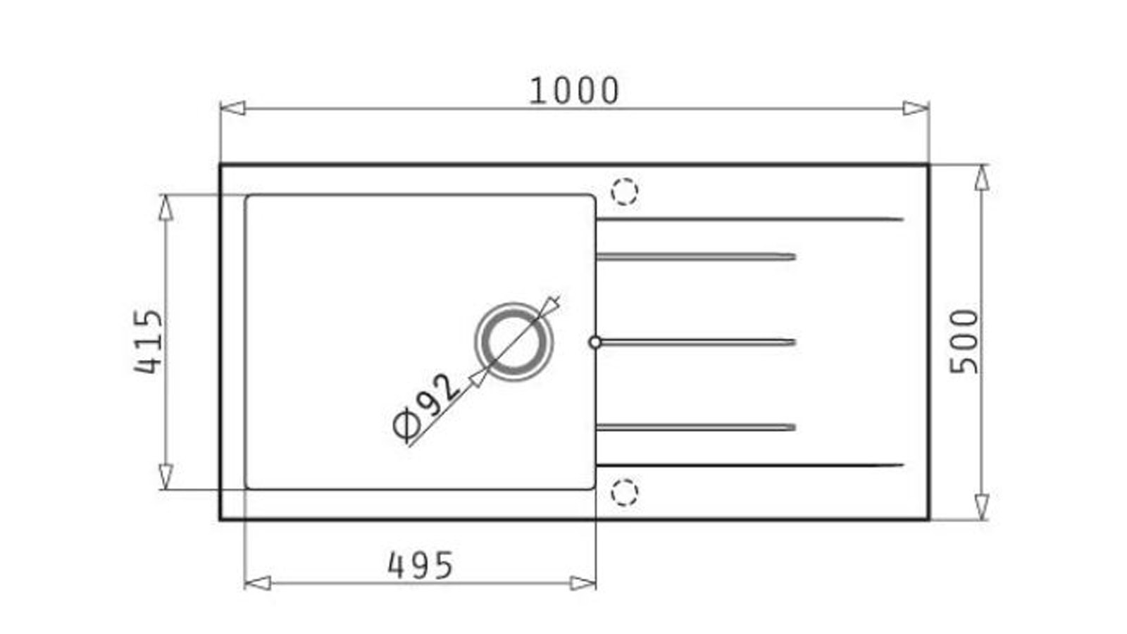 Bản vẽ kỹ thuật chậu rửa chén bát HMH 079813911 Bosch