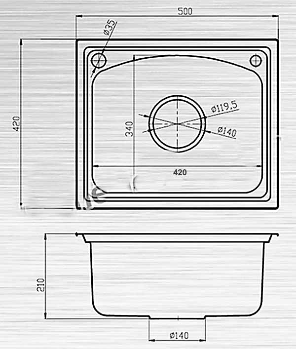 Chậu rửa bát inox S50D Sơn Hà