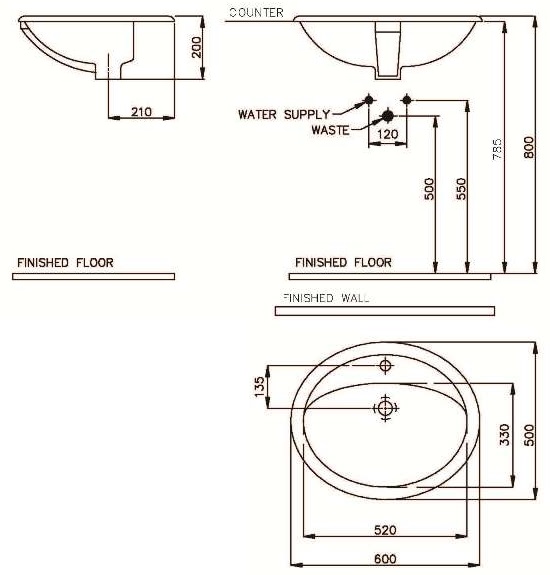 Bản vẽ lavabo Nahm SVW2280601XN01 Dương Vành