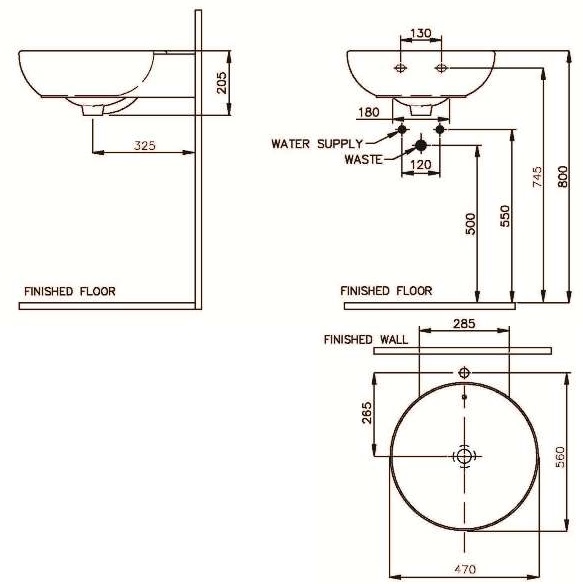 Bản vẽ lavabo Nahm SVW2110471XN01 đặt bàn