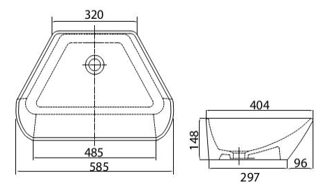 Bản vẽ kỹ thuật chậu rửa mặt CD16