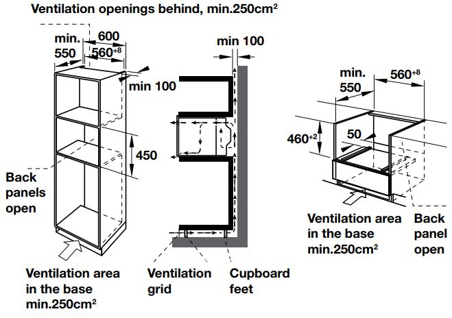 Bản vẽ lò nướng 535.62.551 HMO-T60A Hafele