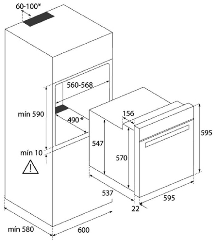 Bản vẽ lò nướng 41560090 Teka