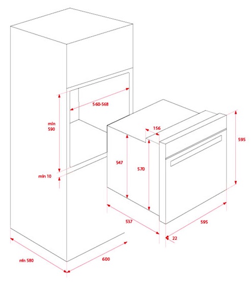 Bản vẽ lò nướng 41560160 Teka IOVEN