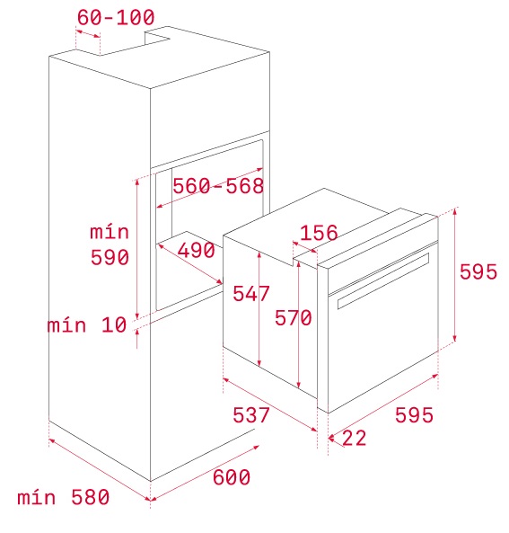 Bản vẽ lò nướng 41560210 Teka