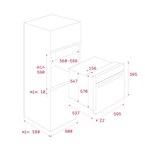 Bản vẽ lò nướng 41560200 Teka HBB 720