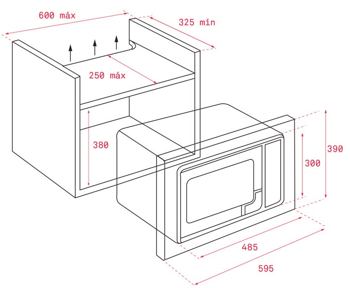 Bản vẽ lò vi sóng 40584011 Teka