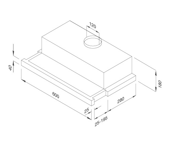 Bản vẽ kỹ thuật máy hút mùi áp tường K1506 Malloca