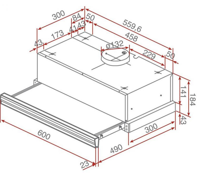 Bản vẽ kỹ thuật máy hút mùi Teka 40436802 CNL 6400 BLACK