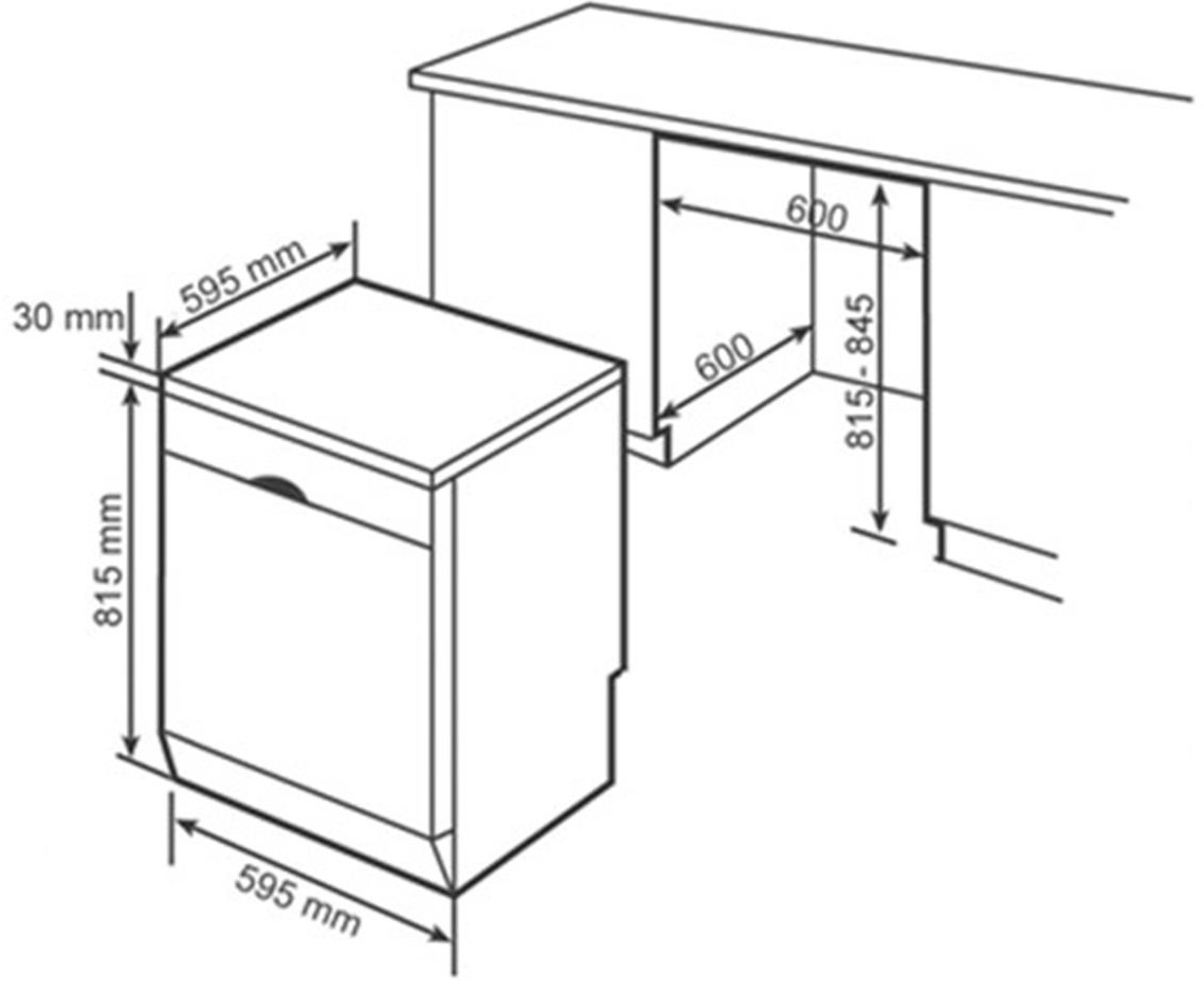 Bản vẽ máy rửa chén độc lập SMS25EI00G Bosch :