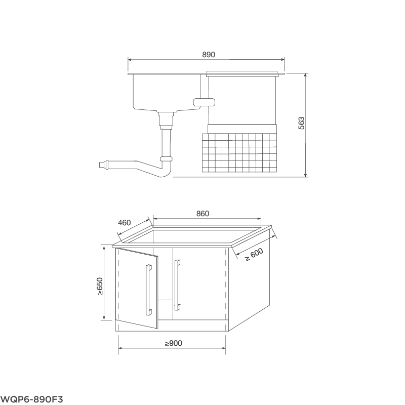 Bản vẽ kỹ thuật lò nướng âm tủ đa năng Malloca MOV-LX12