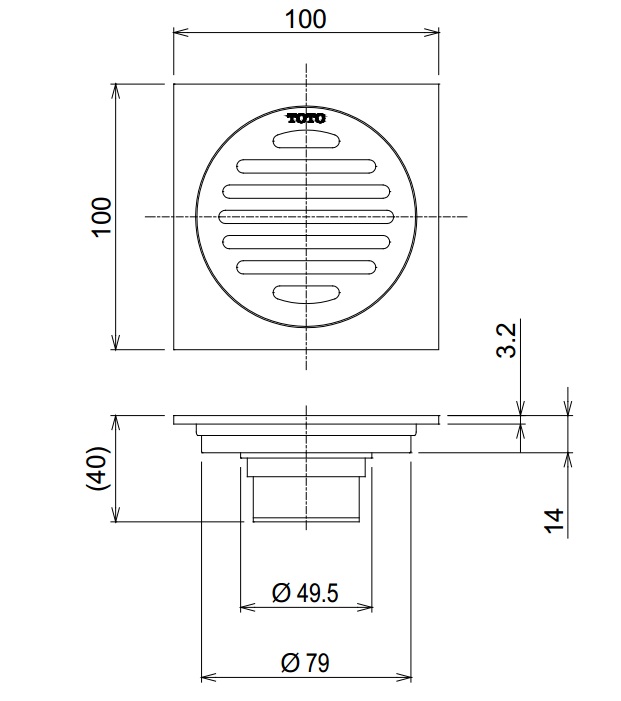 bản vẽ kỹ thuật Toto TVBA407