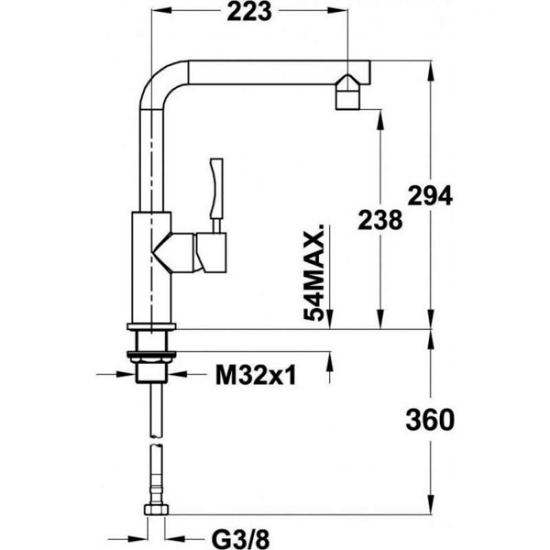 Bản vẽ kỹ thuật vòi rửa chén bát 749140210 Inx 914 Teka