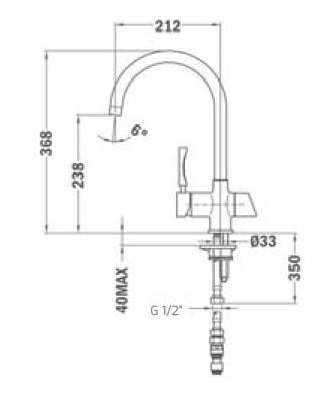 Bản vẽ kỹ thuật vòi rửa chén bát 182010210 Os 201 Teka