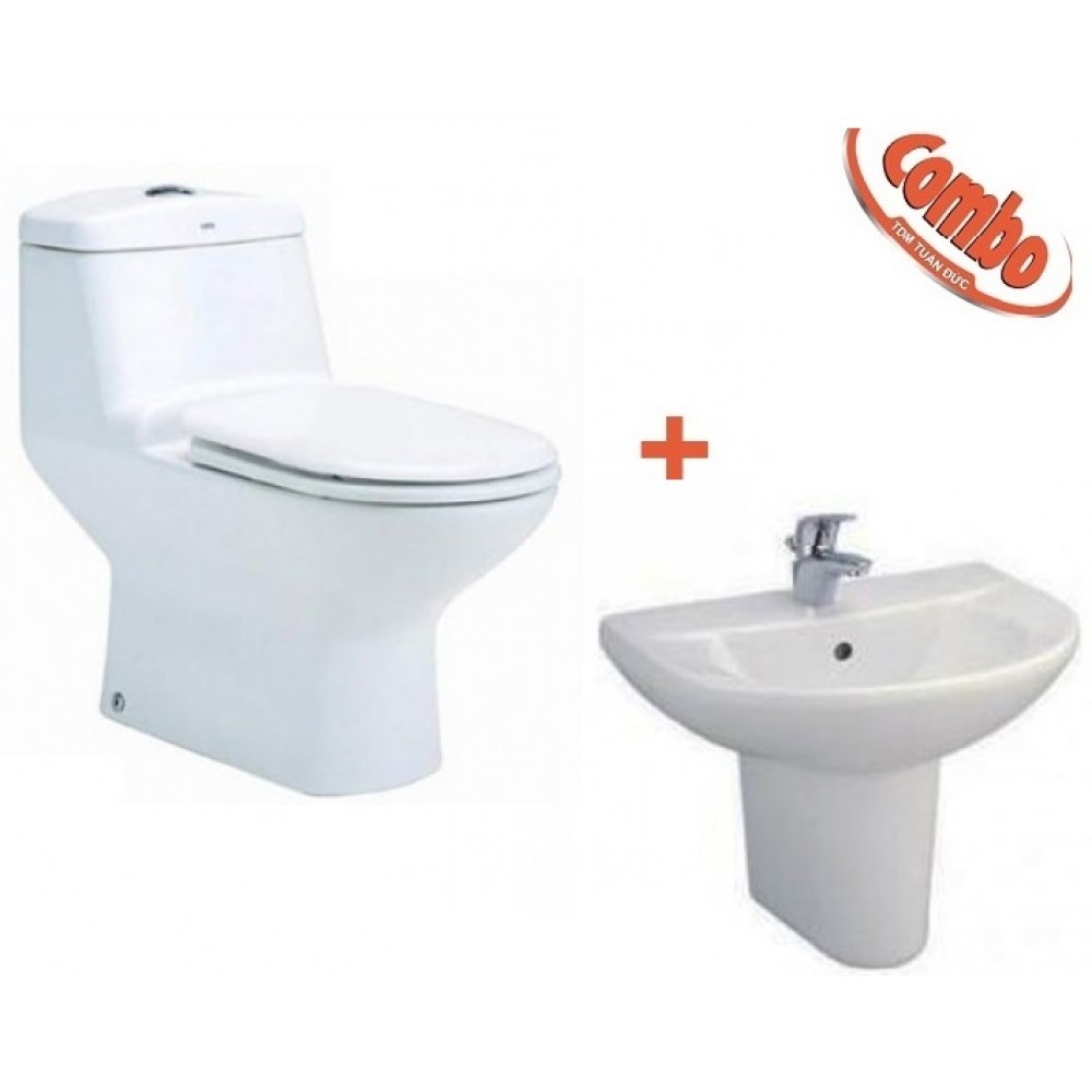 Combo Cotto 5 Trọn Bộ Bồn Cầu Và Lavabo C1111 + C014/C4201