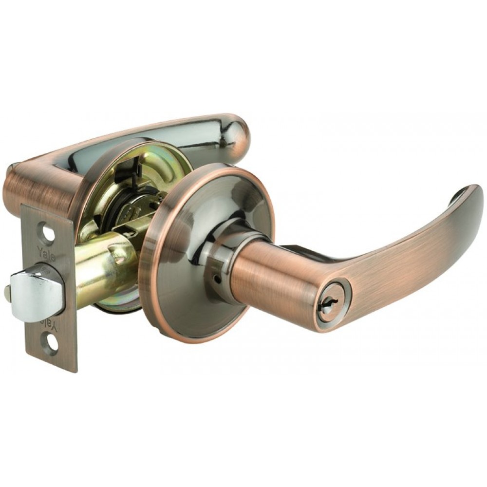 Khóa Tròn Gạt Yale VL5367 US11 Đồng Đỏ Cửa Chính