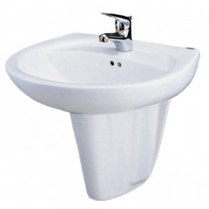 Chậu Rửa Lavabo CAESAR Kèm Chân Treo L2220/P2436