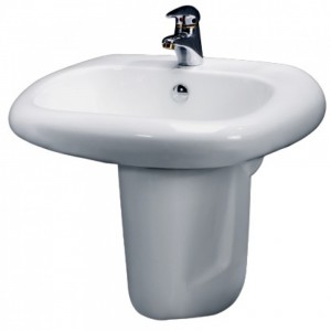 Chậu Rửa Lavabo Caesar Kèm Chân Treo L2560/P2441