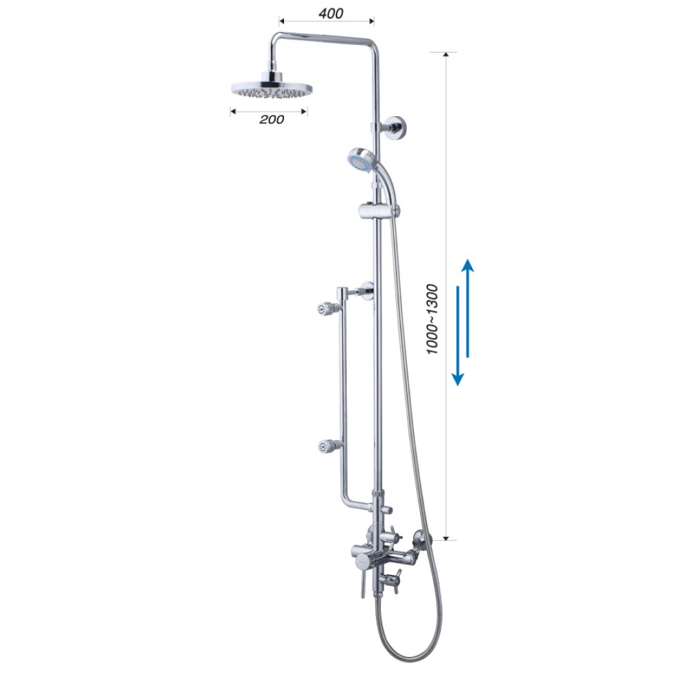 Vòi Sen Cây CAESAR S498C Nóng Lạnh 