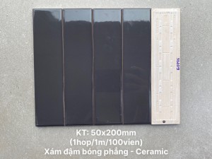 Gạch thẻ ốp tường trang trí 5x20cm 50209 | Bề mặt bóng