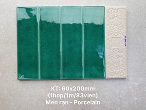 Gạch thẻ ốp tường trang trí men rạn 6x20cm 60206-A