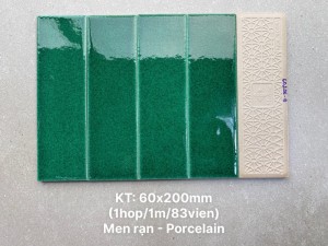 Gạch thẻ ốp tường trang trí men rạn 6x20cm 60206-B