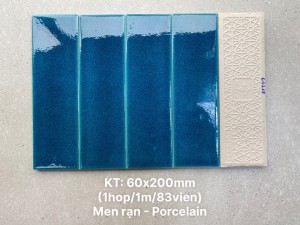 Gạch thẻ ốp tường trang trí men rạn 6x20cm 60218