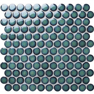 Gạch ốp tường Mosaic gốm chấm bi màu xanh