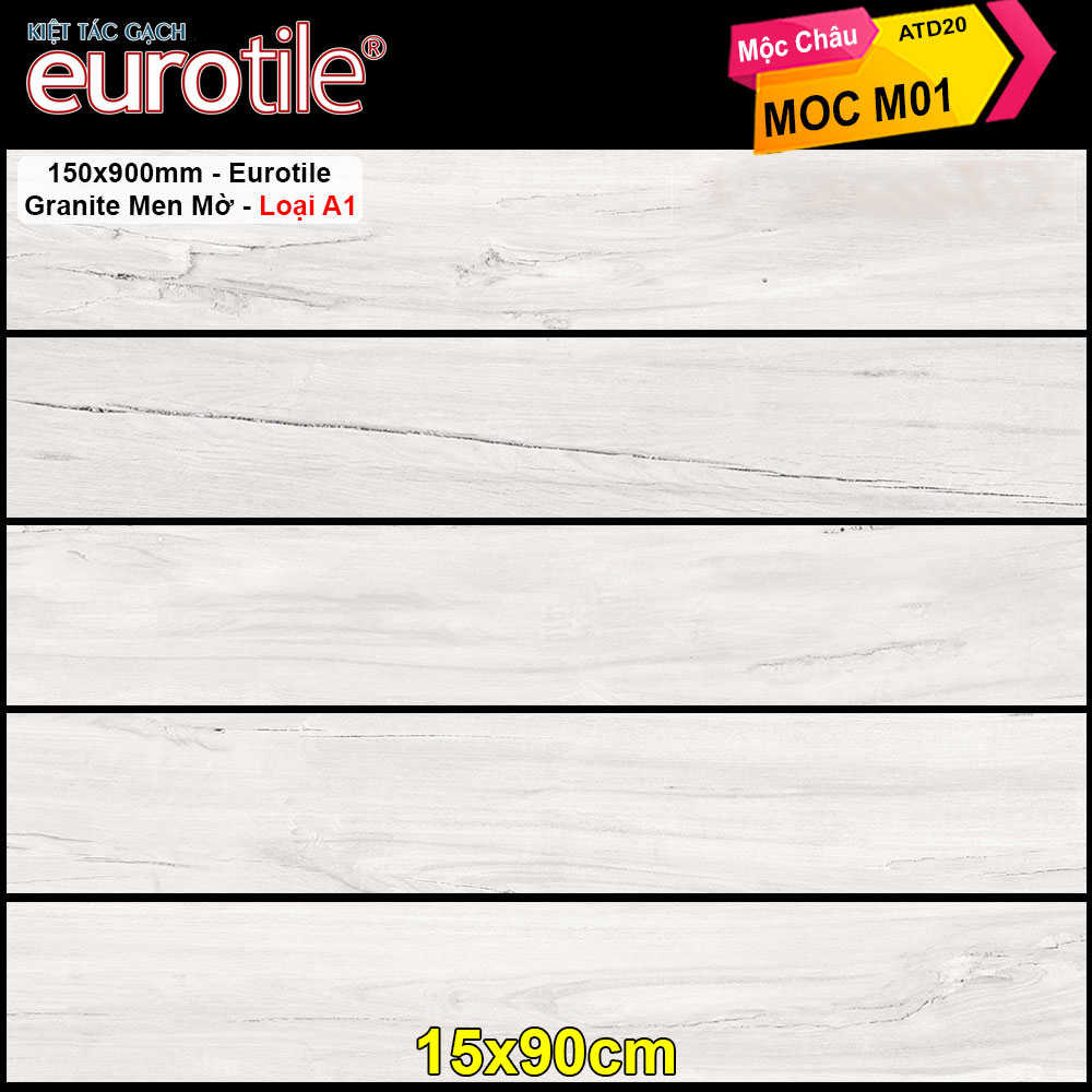 Gạch Eurotile 15x90 Mộc Châu MOC M01