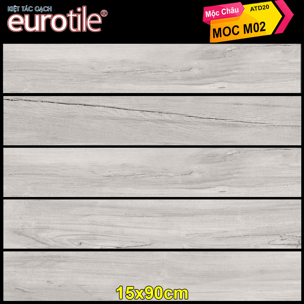 Gạch Eurotile 15x90 Mộc Châu MOC M02