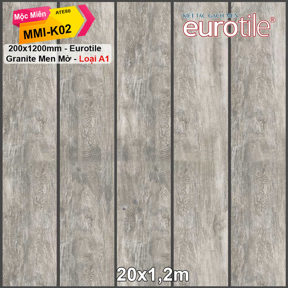 Gạch Eurotile 20x120 Mộc Miên MMI-K02