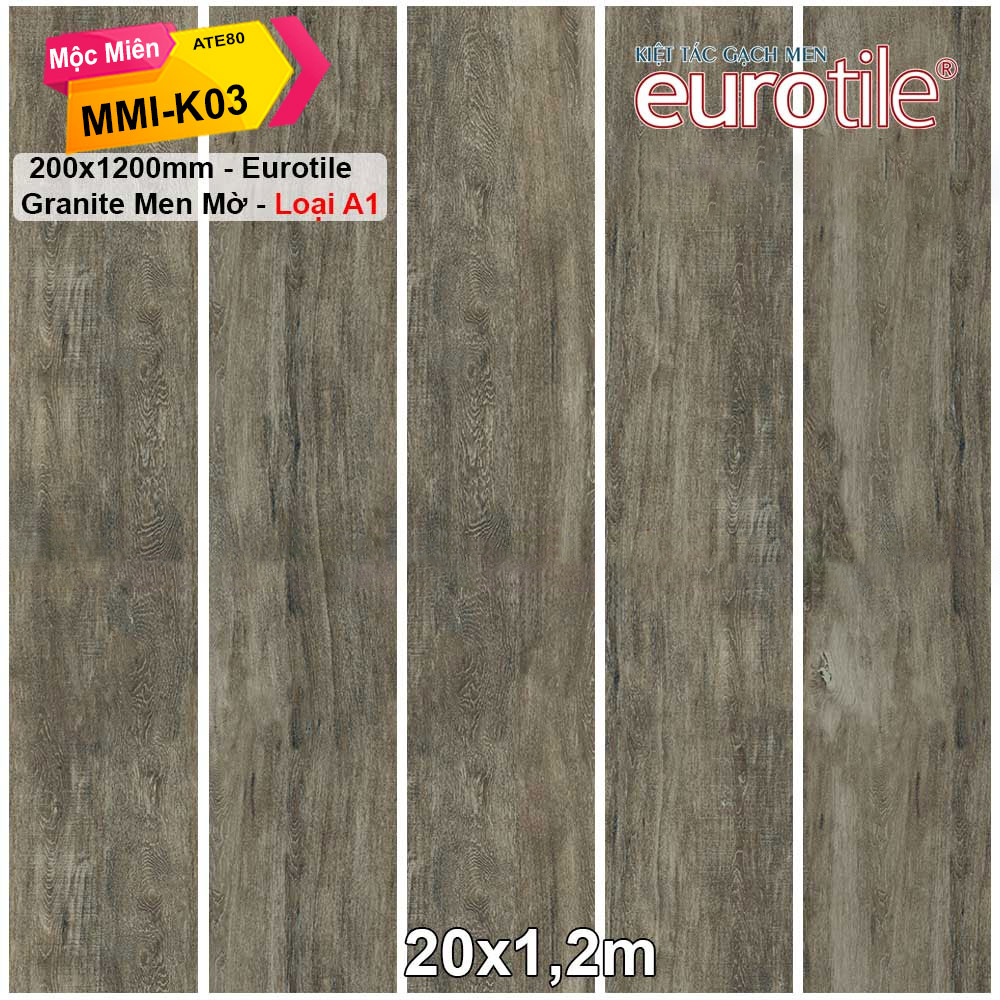 Gạch Eurotile 20x120 Mộc Miên MMI-K03