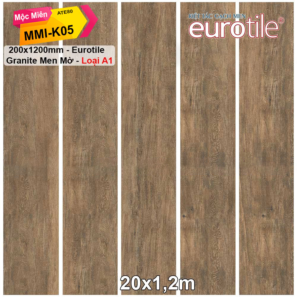 Gạch Eurotile 20x120 Mộc Miên MMI-K05