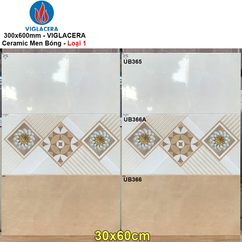 Gạch 30x60 Viglacera UB365-UB366