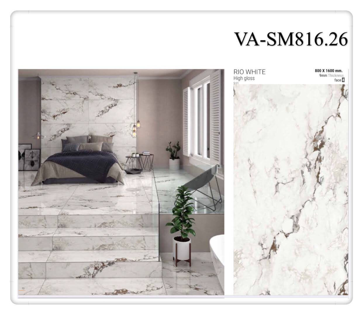 Gạch Ôp Lát Việt - Ấn VA-SM816.26 800x1600mm