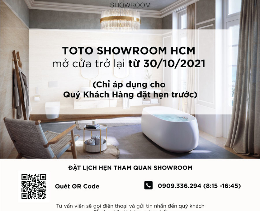 TOTO SHOWROOM HỒ CHÍ MINH| THÔNG BÁO MỞ CỬA TRỞ LẠI TỪ NGÀY 30/10/2021