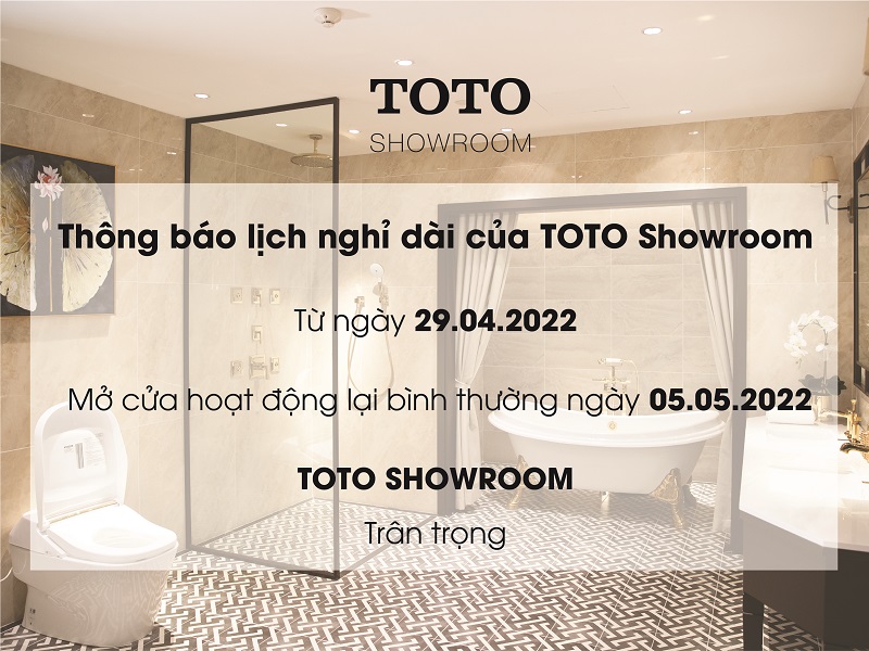 |TOTO SHOWROOM| THÔNG BÁO LỊCH NGHỈ DÀI