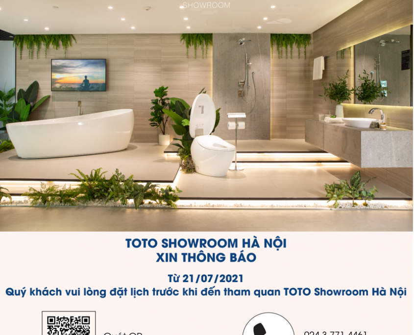 TOTO SHOWROOM HÀ NỘI | ĐẶT LỊCH THAM QUAN SHOWROOM ĐẢM BẢO QUY TẮC GIÃN CÁCH