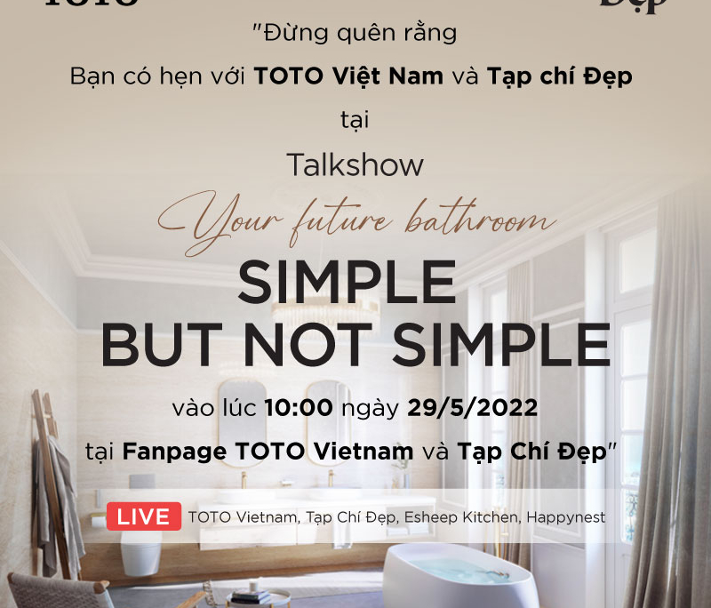 |TALK SHOW| YOUR FUTURE BATHROOM SIMPLE BUT NOT SIMPLE