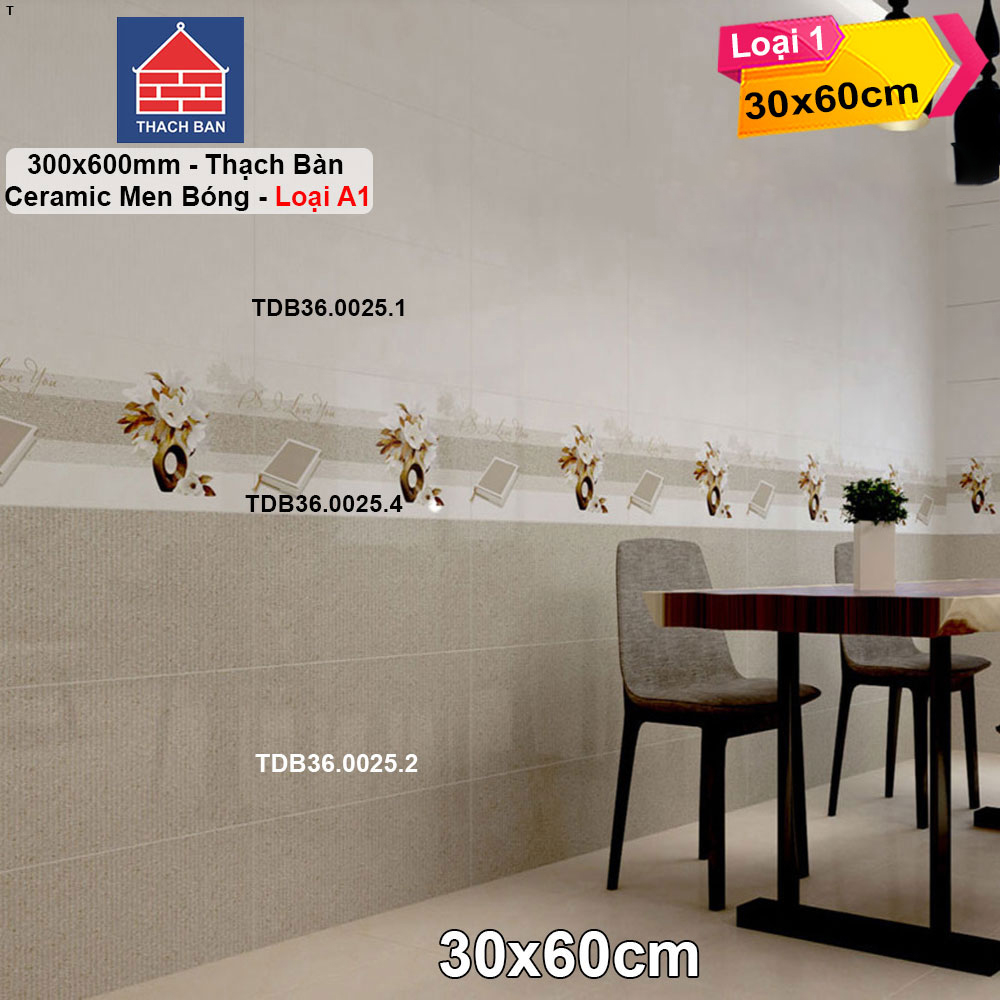 Gạch 30x60 Thạch Bàn TDB36.0025.1-TDB36.0025.2