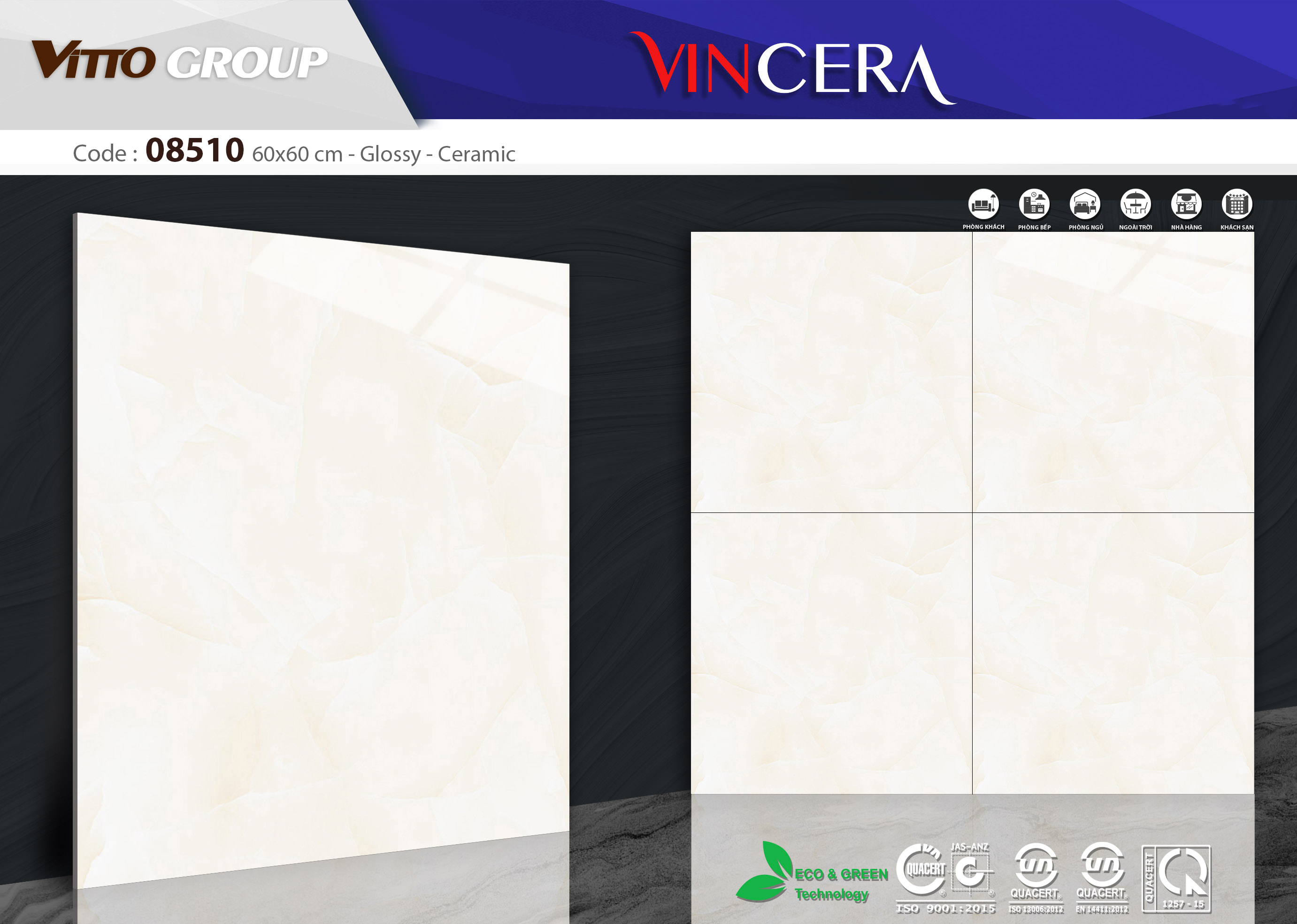 Gạch ốp lát 60x60 Vitto 08510