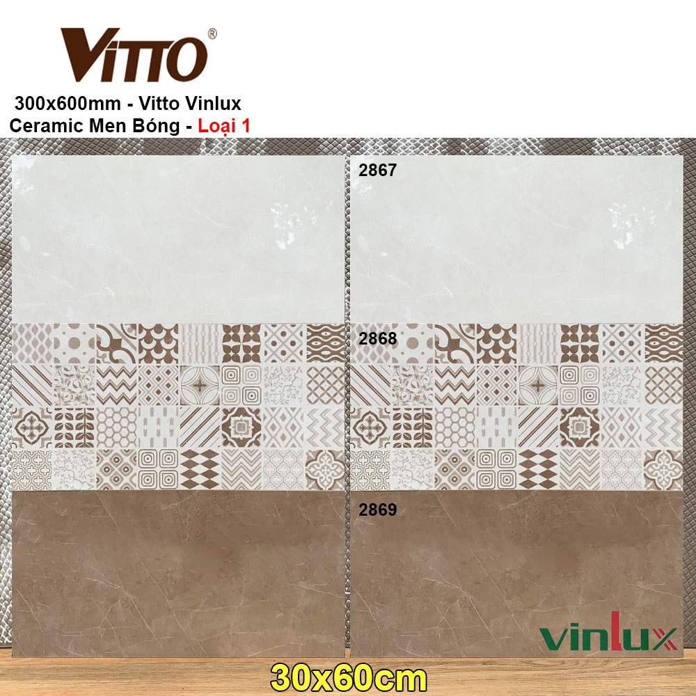 Gạch 30x60 Vitto Vinlux 2867-2869